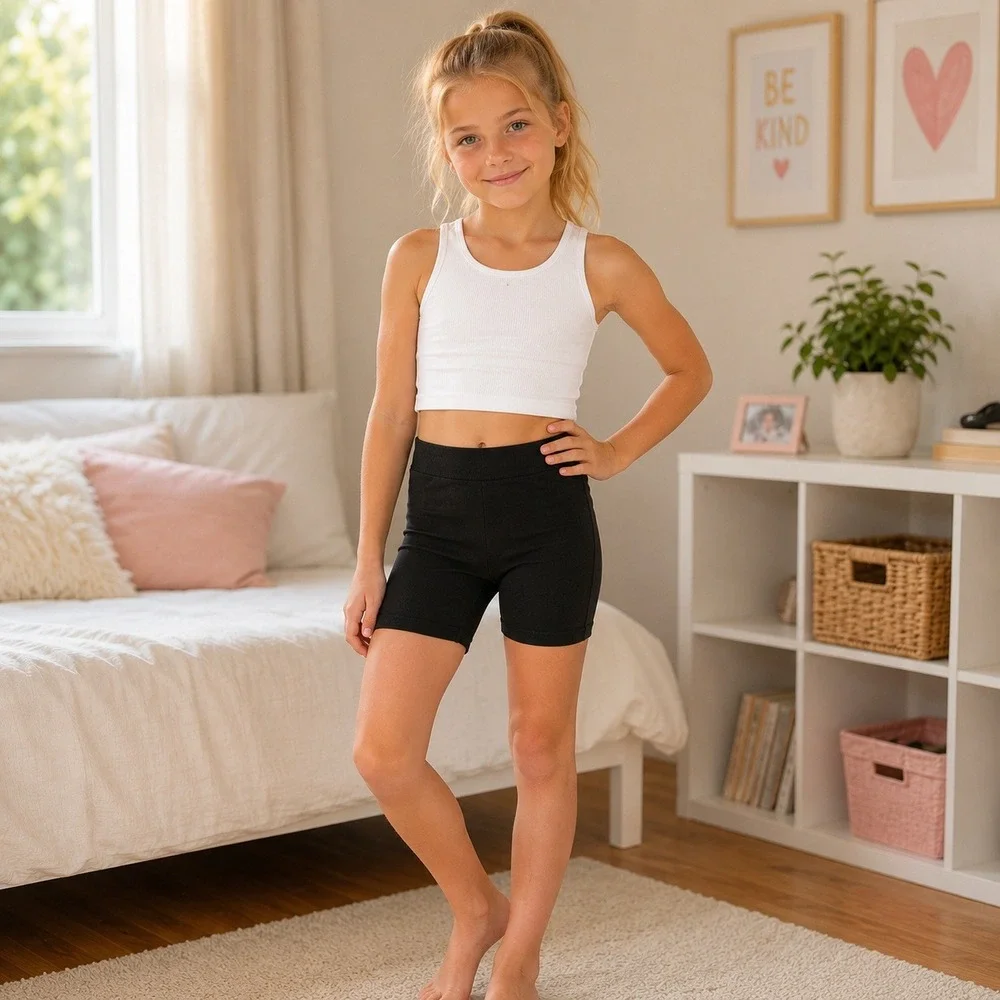 Amazon Girl's 3-Pack‎ Cartwheel Shorts Black Size M 10/12